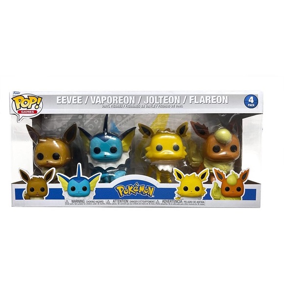 Funko Other - Funko Pop! Pokemon - Ultimate Exclusive 4-Pack Eevee, Vaporeon, Jolteon, Flareon